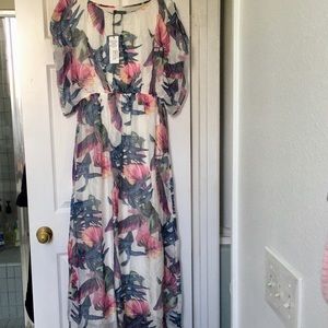 NWT- PIAZZA DEL TEMPIO WATERCOLOR FLORAL DRESS